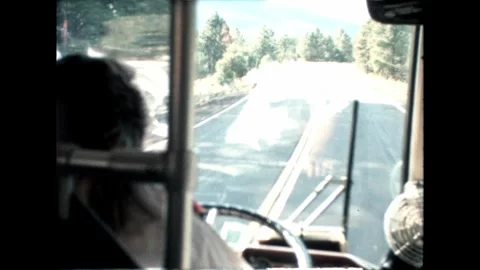 Bus on Curved Road Video stock 276291363