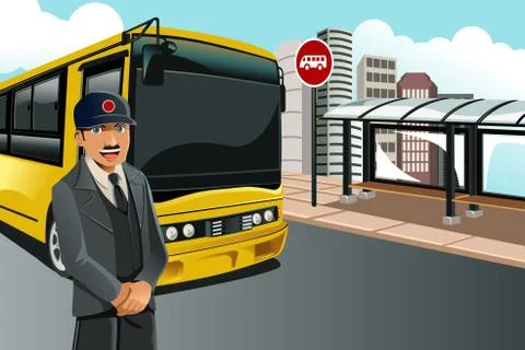 Bus driver Stock Illustration