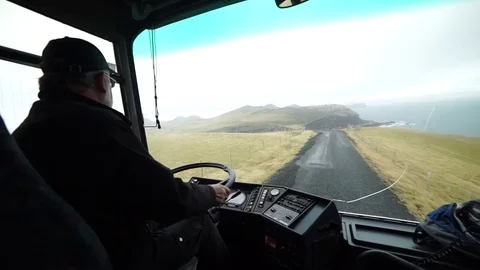 Bus driver island Stock Footage 78256917