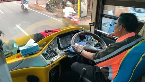 Bus driver ladju Stock Footage 211914456