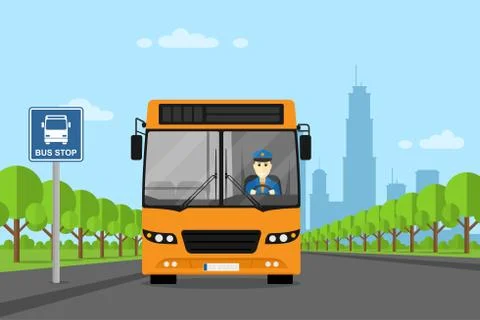 Bus driver picture Stock Illustration