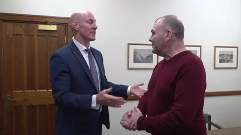 Bus driver sacked for knocking out thief welcomed to Parliament Stock-Footage 328176252