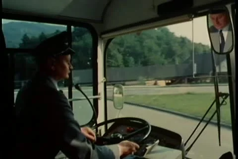 Bus driver at work Stock Footage 11349281