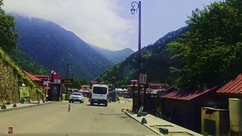 A bus that is driving. Stock Footage 284633720