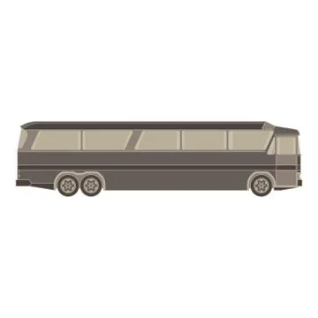 Bus express flat vector logo transport illustration icon black blank drive de Stock Illustration