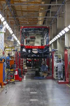 Bus Factory Foto stock