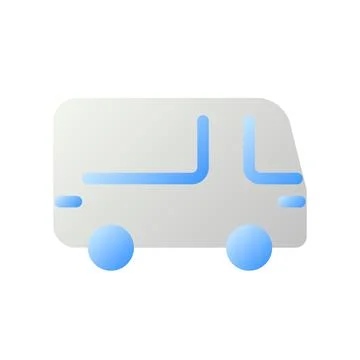 Bus flat gradient two-color ui icon 스톡 일러스트