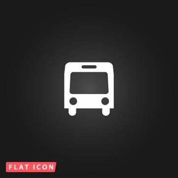 Bus flat icon Stock Illustration