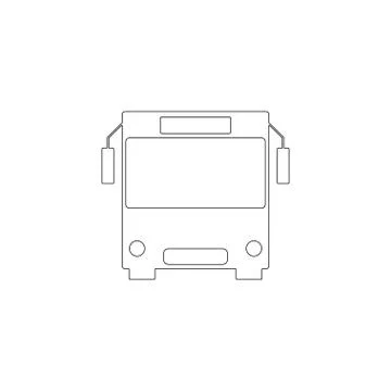 Bus. flat vector icon Stock Illustration