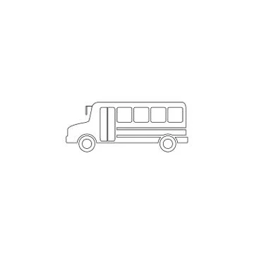 Bus. flat vector icon Stock Illustration
