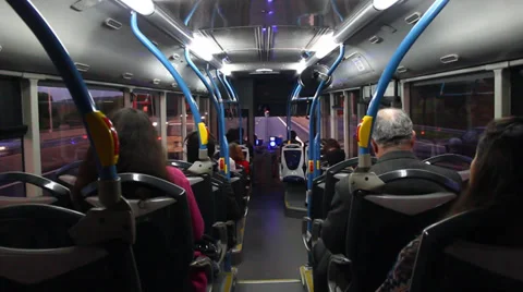 On the Bus Stock Footage 32346031