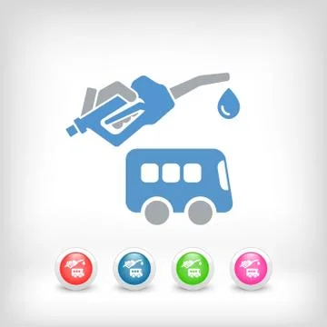 Bus fuel icon Illustrazione stock