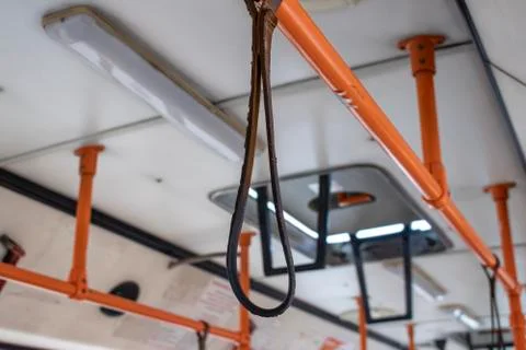 Bus handrails. Stock Photos