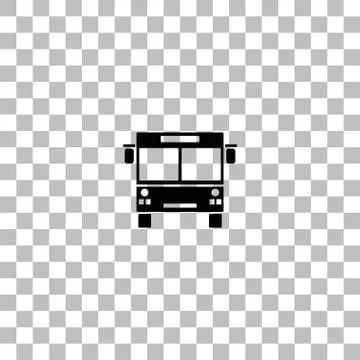 Bus icon flat Stock Illustration