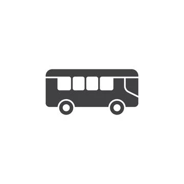 Bus icon in flat style. Autobus vector illustration on isolated background... Stock Illustration