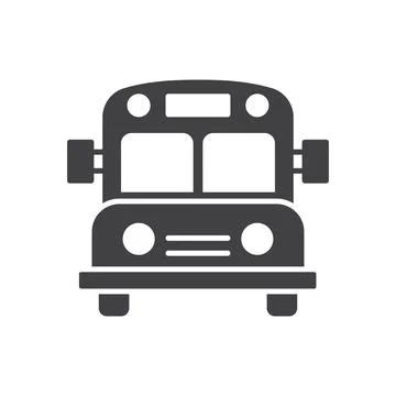 Bus icon in flat style. Autobus vector illustration on isolated background... Stock Illustration