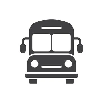 Bus icon in flat style. Autobus vector illustration on isolated background... Stock Illustration
