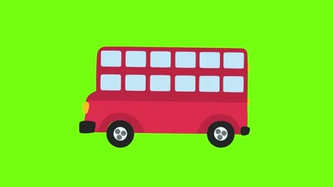 Bus icon green screen. Vehicle loop anim... | Stock Video | Pond5