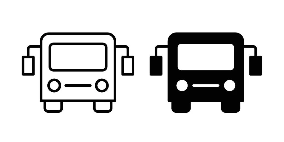 Bus icon Illustration set. Vector Eps10 for apps Stock Illustration
