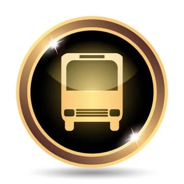 Bus icon. Internet button on white background.. Stock Illustration