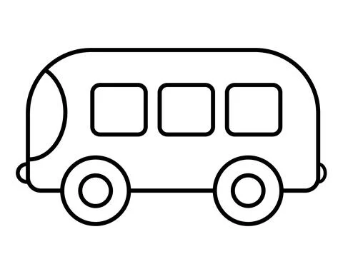 Bus icon isolated on white background Stock Illustration