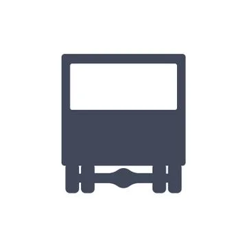 Bus icon rear view flat style design Stock Illustration