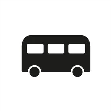 Bus icon. School auto isolated on background. Modern simple flat sign. Logo i Illustrazione stock