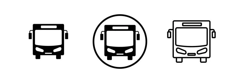 Bus icon set. bus vector icon. Vector illustration Stock Illustration