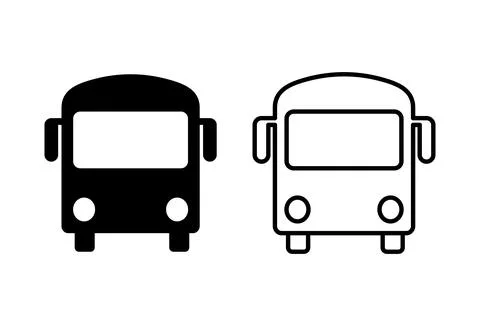 Bus icon set. bus vector icon Stock Illustration