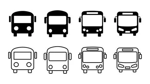 Bus icon set. bus vector icon Illustrazione stock