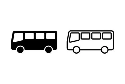 Bus icon set. bus vector icon Stock Illustration