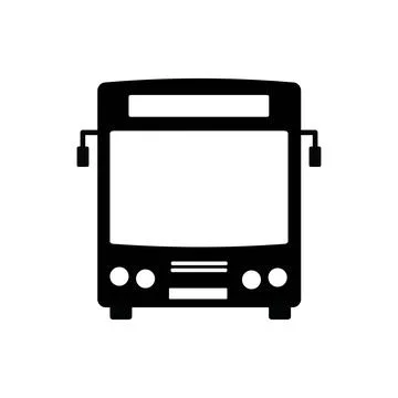 Bus icon. Simple abstract plan icon in black. Vector illustration for graphic Stock Illustration