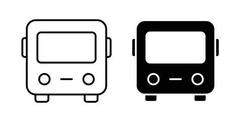 Bus icon symbol. Flat Vector illustration Stock Illustration