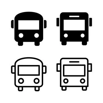 Bus icon vector illustration. bus sign and symbol. transport symbol Stock Illustration