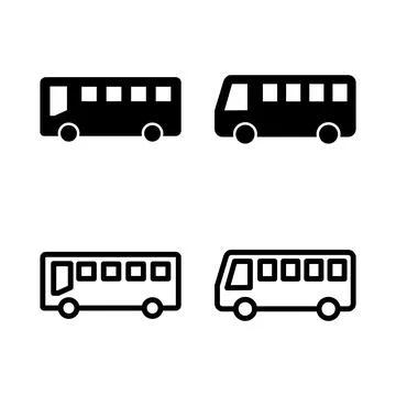 Bus icon vector illustration. bus sign and symbol. transport symbol Stock Illustration
