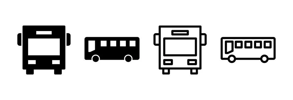 Bus icon vector illustration. bus sign and symbol. transport symbol Stock Illustration