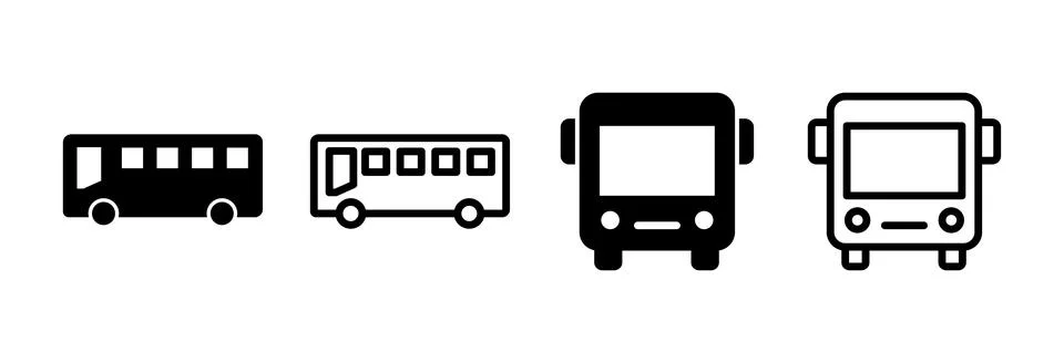 Bus icon vector illustration. bus sign and symbol. transport symbol Stock Illustration