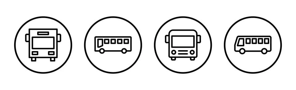 Bus icon vector illustration. bus sign and symbol. transport symbol Stock Illustration