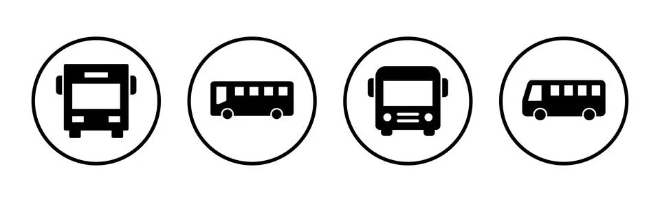 Bus icon vector illustration. bus sign and symbol. transport symbol Stock Illustration