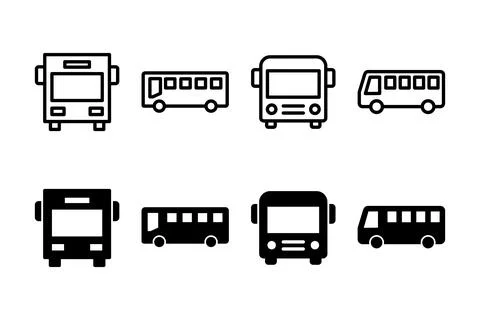 Bus icon vector illustration. bus sign and symbol. transport symbol Stock Illustration