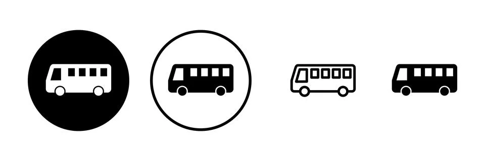 Bus icon vector illustration. bus sign and symbol. transport symbol Stock Illustration