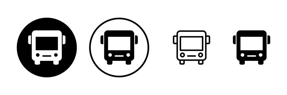 Bus icon vector illustration. bus sign and symbol. transport symbol Stock Illustration