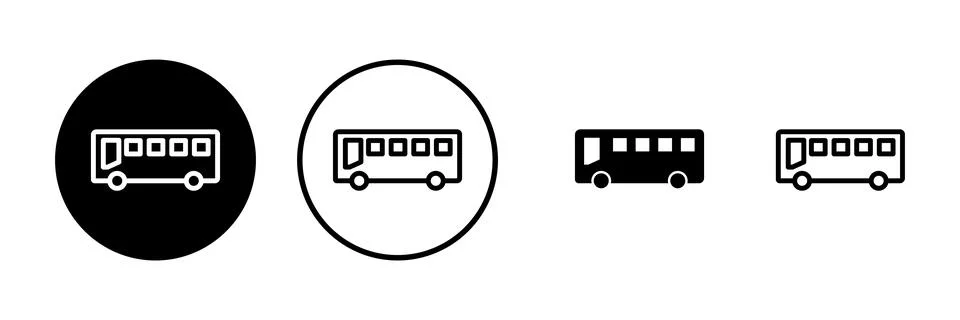 Bus icon vector illustration. bus sign and symbol. transport symbol Stock Illustration