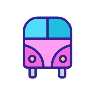 Bus icon vector. Isolated contour symbol illustration 스톡 일러스트