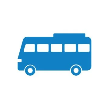 Bus icon vector, solid logo illustration, pictogram isolated on white Stock Illustration