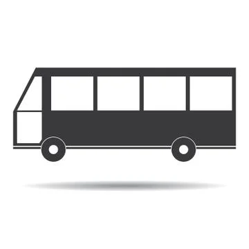 Bus icon on white background. Stock Illustration