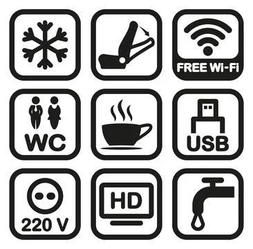 Bus icons Stock Illustration