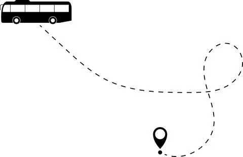 Bus icons set. Vector illustration of tourist bus icon. Travel bus logo design Stock Illustration