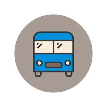 Bus illustration for web Illustrazione stock