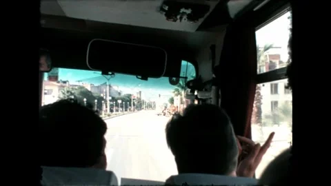 Bus Interior with Passengers Stock Footage 277585218